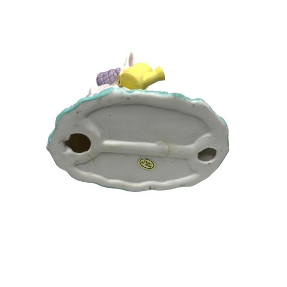 Easter Porcelain Bunny Rabbit Bisque New Jc Penneys With Water Ball Figure - Picture 5 of 5